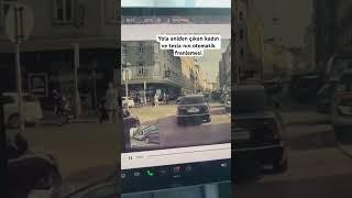 Tesla otomatik fren (yaya yolu değil)