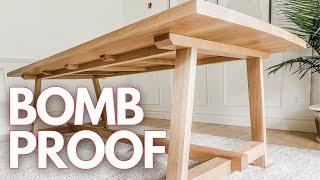 How To Build An Oak Dining Table That Last Generations . Plans Available