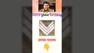 Police Ranks & Badges  #shorts #policestatus #republicdaystatus