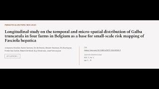 Longitudinal study on the temporal and micro-spatial distribution of Galba truncatula... | RTCL.TV