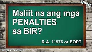 Maliit na penalties para sa mga violation sa BIR