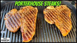 Ninja Woodfire Grill Reverse Seared Porterhouse Steak!