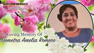 Demetra Amelia Romero Funeral Service