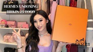 HERMES UNBOXING | BIRKIN 25 TOGO ETOUPE ($$$Price, 25 vs 30 Comparison, Review, Mod Shots)