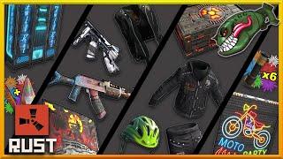 Rust Skins | Commuter Headwrap, Ditto AR, MOTO PARTY!, Neon Full Kit Locker, Fireworks! #280