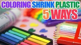 [5 WAYS!] How to Color Shrink Plastic/Shrinky Dinks!