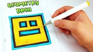 ГЕОМЕТРИ ДАШ -РИСУНКИ ПО КЛЕТОЧКАМ   -  Geometry Dash - PIXEL ART