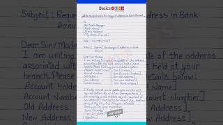 Write An Application for Change of Address in Bank Account | Request for updating address in Bank