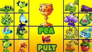 PvZ 2 Tournament - 8 Pea Plants vs 8 Pult Plants. Who Will Win?