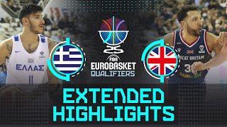 Greece  vs Great Britain  | Extended Highlights | FIBA EuroBasket 2025 Qualifiers