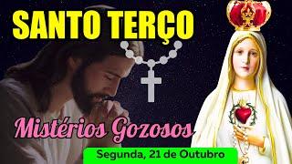 Santo Terço Segunda Feira (21/10/2024)  Mistérios Gozosos  Terço Mariano