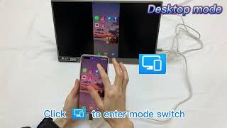 How to connect an Android phone by Type-C ingnok portable monitor 15.6 FHD