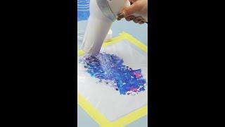 Melted Crayon Art #crayola #melted #wax #crayons #meltedcrayons #art #create #shorts