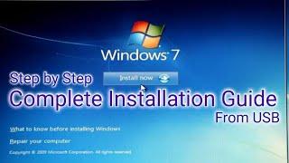 How to install Windows7? Step by step guide to install windows 7 from a USB disk