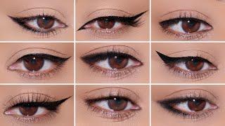 How To: 9 Different Eyeliner Styles on HOODED EYES | Easy Beginner Friendly Tutorial