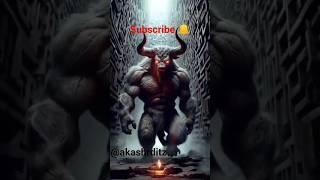 A man mixed with bull #animal #animal dance video #ai animal #animal movie
