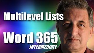 #06 Word 365 Tutorial Intermediate - Word 365 Multilevel Lists