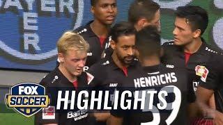 Karim Bellarabi puts Leverkusen in front with precise finish | 2017-18 Bundesliga Highlights