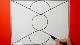 Daily Line Illusion #96 / 3D Drawing Pattern With Circular Spirals / Art Therapy