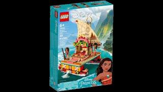 LEGO Disney 43210 Moana's Wayfinding Boat unboxing & speed build