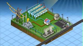 stock footage isometric termo solar plant in production of energy