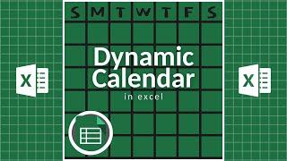 Dynamic Calendar in Excel (FULL TUTORIAL)‼️ #excel