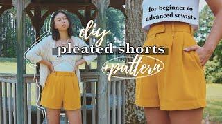 DIY Pleated Shorts + PATTERN // Customizable for Beginner to Advanced Sewists + PERFECT for Summer!