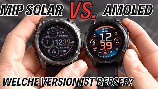 Garmin Fenix 8: MIP (Solar) oder AMOLED? Alle Unterschiede + Akkuvergleich