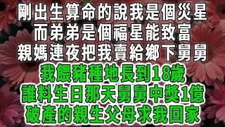 剛出生算命的說我是個災星，親媽連夜把我賣給鄉下舅舅，我餵豬種地長到18歲，生日那天我纏著舅舅隨機買張彩票幫我輕聲，當晚1億頭獎開獎全家傻眼#荷上清風 #爽文