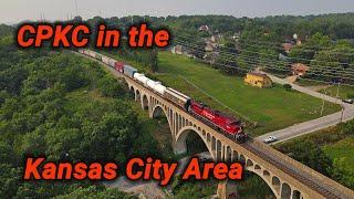 2023-07-16 CPKC and AMTK Trains in KC Area