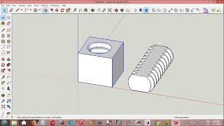 Strong & Easy To 3D Print : Flat Side Screw ( And The Nut)