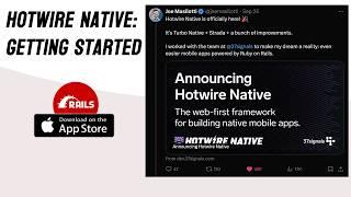 Hotwire Native: Getting Started. Build mobile apps with Rails | SupeRails #200