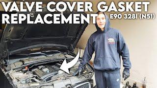 DIY E90 BMW 328i Valve Cover Gasket Replacement (N51/N52)