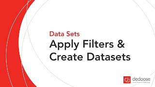 Data Sets Workspace in Dedoose | Qualitative and Mixed Methods Research and Analysis