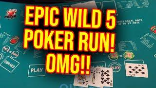 ABSOLUTELY INSANE Wild 5 POKER! EPIC Rollercoaster Ride!!