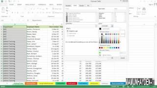 microsoft excel tutorial | Hiding repeating titles in a column to clarify printed output