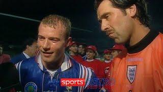 Alan Shearer & David Seaman after England defeated France at Le Tournoi