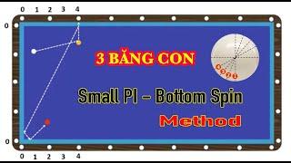 Bộ số bida 3 BĂNG CON: Small Pi - Bottom Spin Method | Diamond System for 3 Cushion Billiards 당구