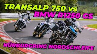 NEW HONDA TRANSALP chasing my BMW R1250GS on Nürburgring