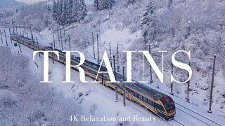 Trains 4K Film With Relaxing Music