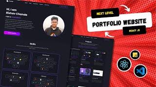 Next Level ReactJs Portfolio Website (NEW 2023)  | Responsive Portfolio | ReactJs Beginner Project