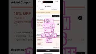 GET 20 OFF $50 ON YOUR SHEIN PURCHASE USE THE CODE BEFORE ITS GONE #shein #sheincouponcodes