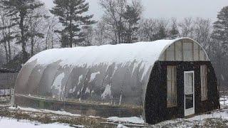 Checking on the greenhouse - first week of December 2021.