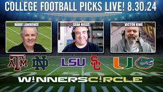 Friday Live with the Winners Circle 8/30/24: NCAA Football picks and live sports betting discussion