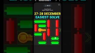 27 December  Puzzle Trick: P2E Hamster Kombat key MiniGame Solved, slow step by step! 