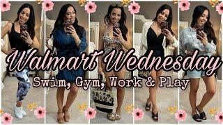 WALMART WEDNESDAY|SPRING CLOTHING TRY-ON HAUL|Swim Gym Work & Play|#over40 #over50 #walmart