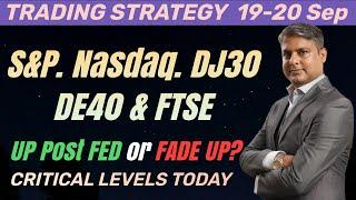 Impact of Fed Rate Cut & Powell? DJ30 | Nasdaq | S&P500 | DE40 | FTSE - Trading Strategy For 19 Sep