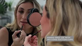 Pure Essential LED Lighted Spot Makeup Mirror with Retractable Suction Cups