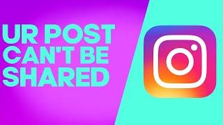 How to Fix and Solve Instagram Your Post Can't Be Shared on Android & IOS Phone - Mobile App Problem