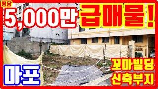 서교동 급매물 꼬마빌딩 신축 추천 부지 5,000만원 주변 시세보다 낮은 평단가